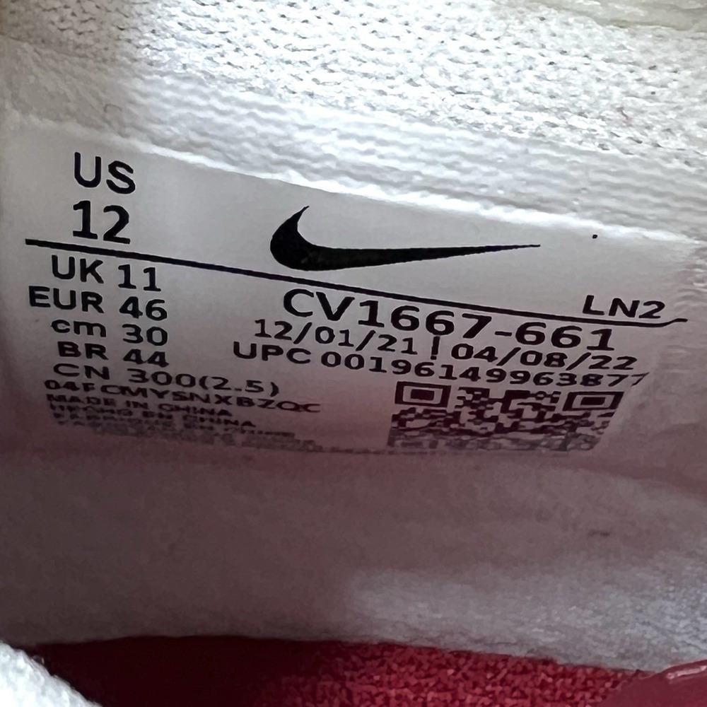 Nike Jordan Vapor Edge Elite 360 FK Oklahoma PE Red Mens Size 12 New CV1667-661 - Picture 10 of 10